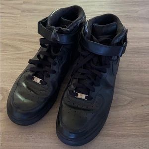 Black Nike Air Force 1 high top shoes Men’s 13